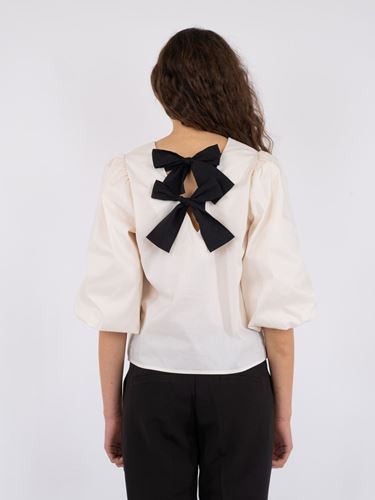 Blusar/Skjortor - Lorraine Poplin Blouse – Ivory